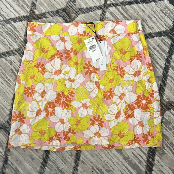 Sanctuary Everywhere Linen Blend Mini Skirt in Sunny Days, Size L New w/Tag - Picture 2 of 5